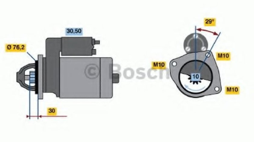 Starter FORD FOCUS II (DA) (2004 - 2012) BOSCH 0 986 017 060 produs NOU