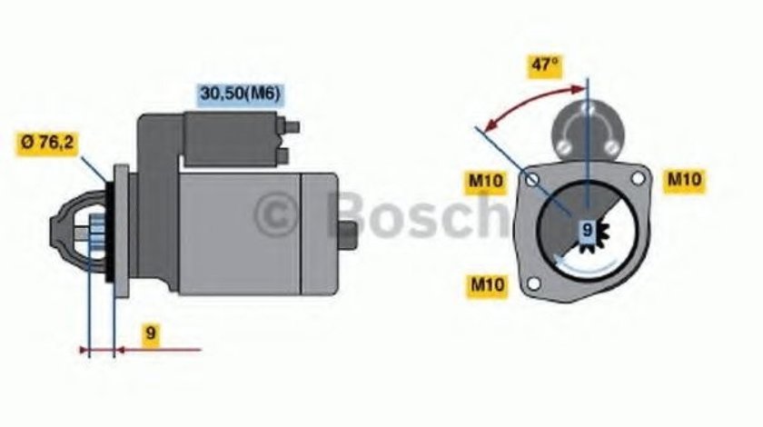 Starter FORD GALAXY (WA6) (2006 - 2015) BOSCH 0 986 021 820 piesa NOUA