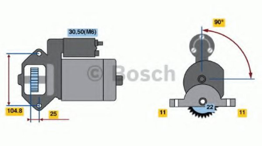 Starter FORD MONDEO II (BAP) (1996 - 2000) BOSCH 0 986 022 561 piesa NOUA