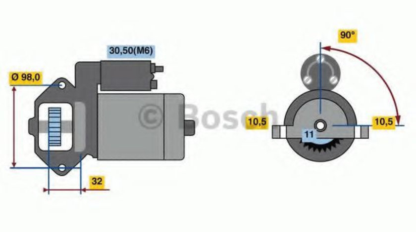 Starter FORD MONDEO V Hatchback (2014 - 2016) BOSCH 0 986 023 570 piesa NOUA