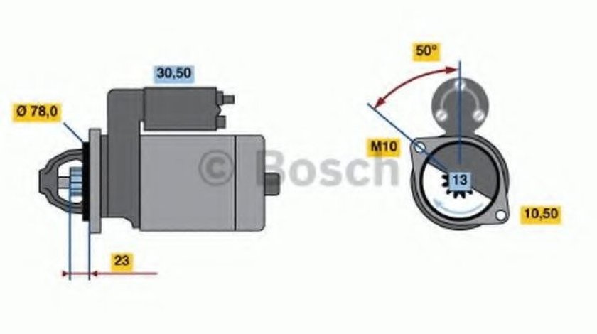 Starter HONDA CIVIC VII Hatchback (EU, EP, EV) (1999 - 2006) BOSCH 0 986 019 361 piesa NOUA