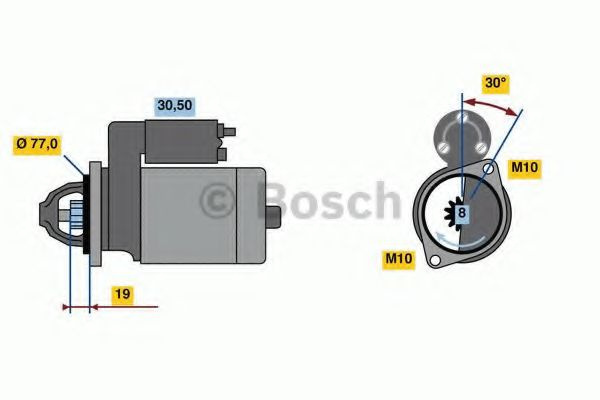 Starter KIA CEED SW (ED) (2007 - 2012) BOSCH 0 986 023 600 piesa NOUA