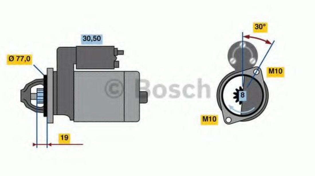 Starter KIA CEED SW (JD) (2012 - 2016) BOSCH 0 986 023 600 piesa NOUA