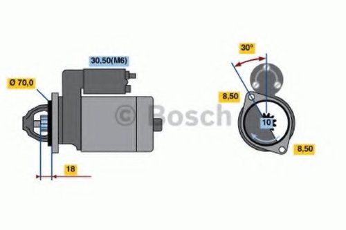 Starter MERCEDES A-CLASS (W169) (2004 - 2012) BOSCH 0 986 021 260 piesa NOUA