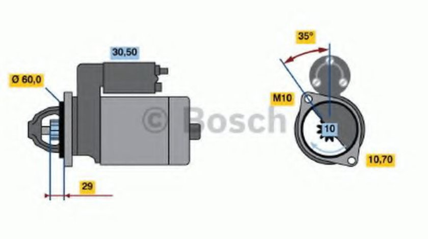 Starter MERCEDES C-CLASS Combi (S202) (1996 - 2001) BOSCH 0 986 019 500 piesa NOUA