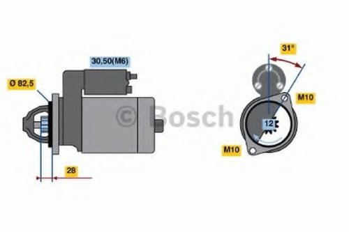 Starter MERCEDES C-CLASS T-Model (S204) (2007 - 2014) BOSCH 0 986 021 360 piesa NOUA