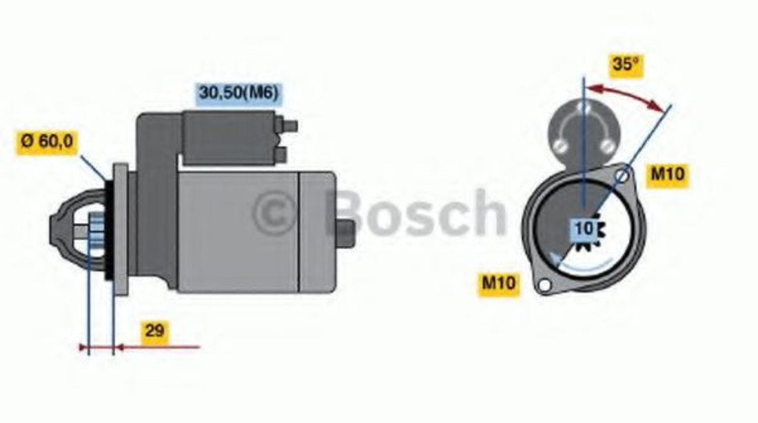 Starter MERCEDES CLK (C209) (2002 - 2009) BOSCH 0 986 021 330 piesa NOUA