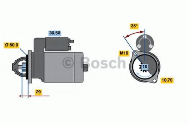 Starter MERCEDES E-CLASS (W211) (2002 - 2009) BOSCH 0 986 019 500 piesa NOUA