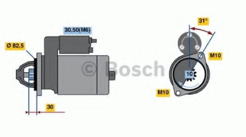 Starter MERCEDES E-CLASS (W211) (2002 - 2009) BOSCH 0 001 109 290 piesa NOUA