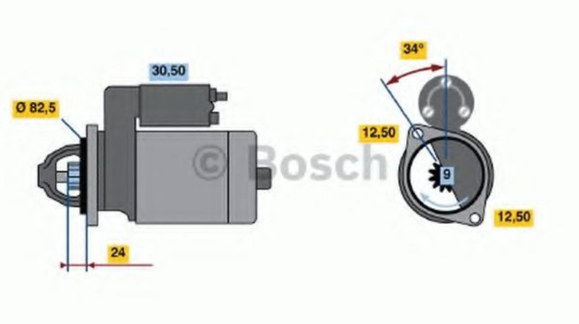 Starter MERCEDES G-CLASS (W460) (1979 - 1993) BOSCH 0 986 010 850 piesa NOUA