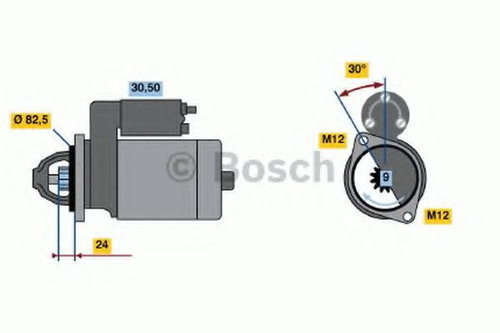 Starter MERCEDES G-CLASS (W460) (1979 - 1993) BOSCH 0 986 011 150 piesa NOUA