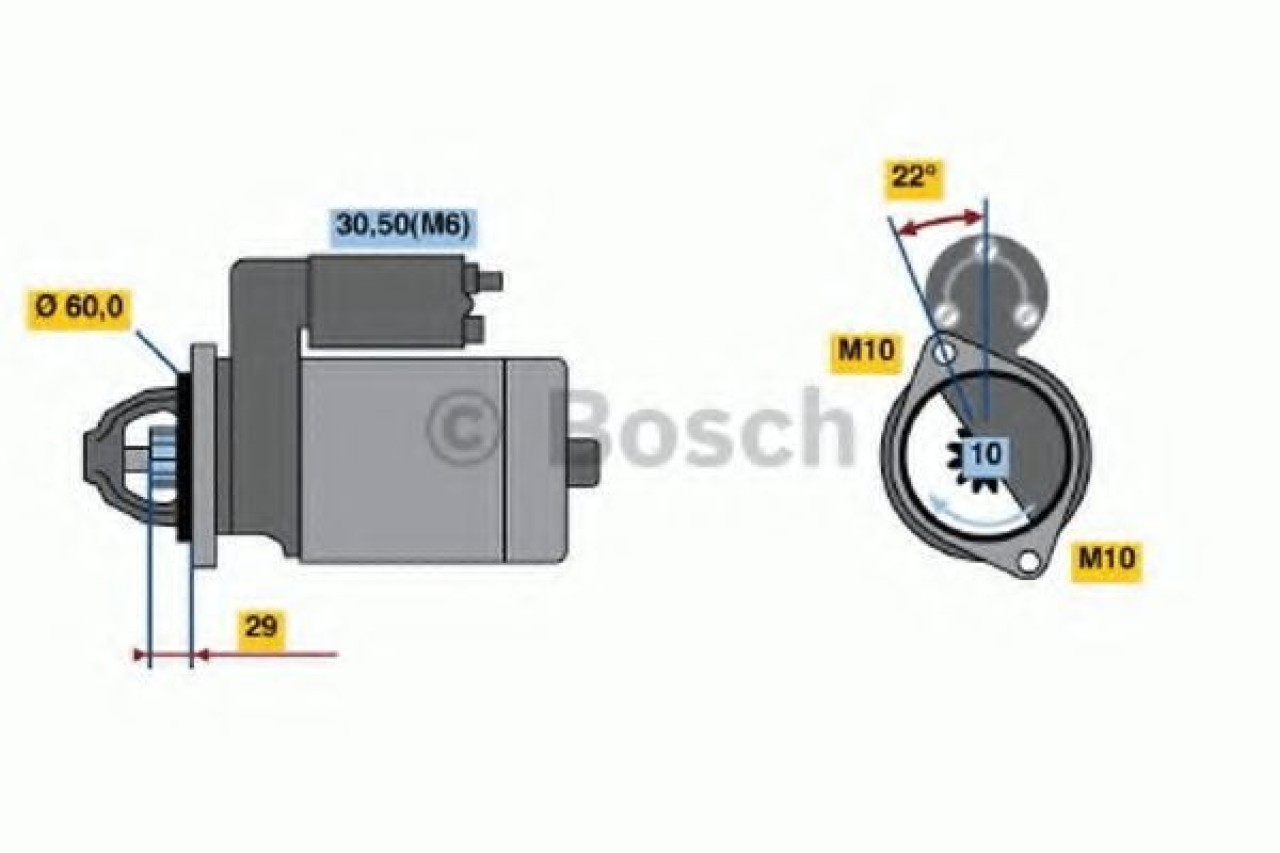 Starter MERCEDES S-CLASS (W220) (1998 - 2005) BOSCH 0 986 021 320 piesa NOUA