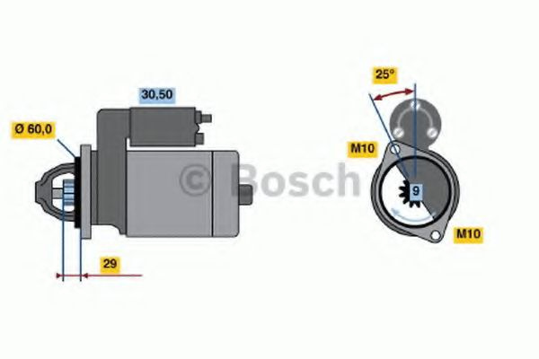 Starter MERCEDES S-CLASS (W220) (1998 - 2005) BOSCH 0 986 017 890 piesa NOUA