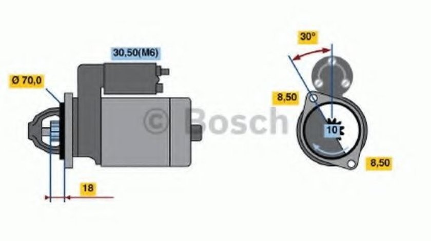 Starter MERCEDES VANEO (414) (2002 - 2005) BOSCH 0 986 021 260 piesa NOUA