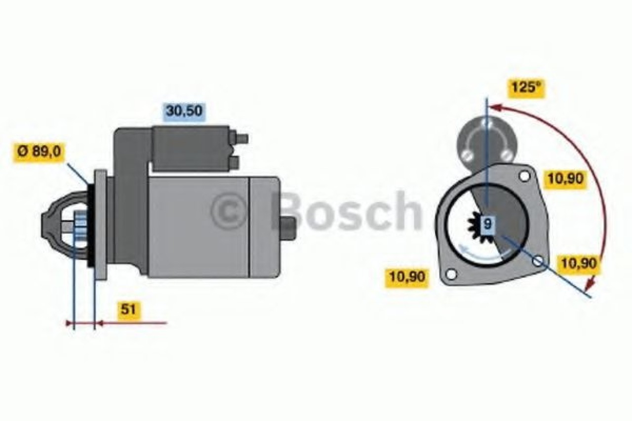 Starter MERCEDES VARIO bus (1996 - 2016) BOSCH 0 986 017 240 piesa NOUA