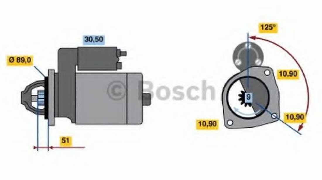 Starter MERCEDES VARIO cabina cu motor (1996 - 2016) BOSCH 0 986 017 240 piesa NOUA