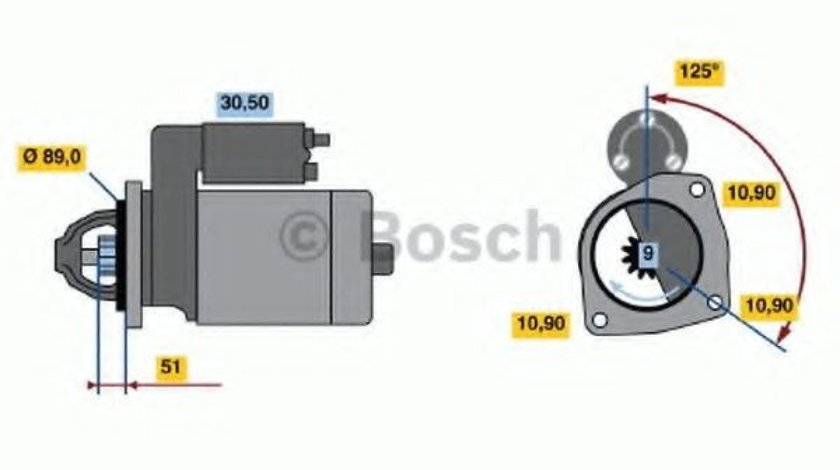 Starter MERCEDES VARIO combi (1996 - 2016) BOSCH 0 986 017 240 piesa NOUA