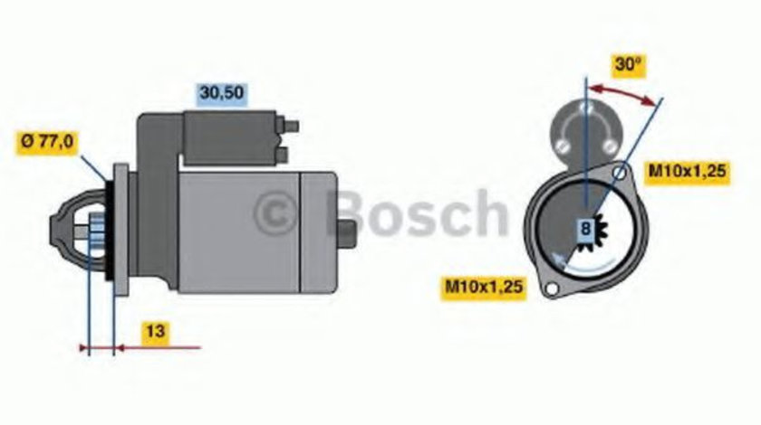 Starter MITSUBISHI LANCER Combi (CS) (2003 - 2008) BOSCH 0 986 020 411 piesa NOUA