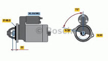 Starter OPEL AGILA (A) (H00) (2000 - 2007) BOSCH 0...