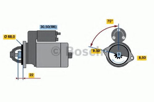 Starter OPEL ASTRA G Combi (F35) (1998 - 2009) BOSCH 0 986 020 870 piesa NOUA