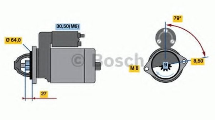 Starter OPEL ASTRA H (L48) (2004 - 2016) BOSCH 0 986 021 240 produs NOU