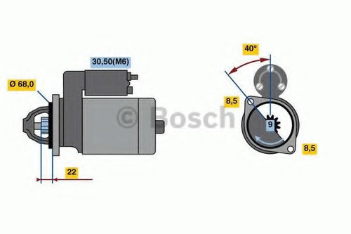 Starter OPEL ASTRA J GTC (2011 - 2016) BOSCH 0 986 023 660 piesa NOUA