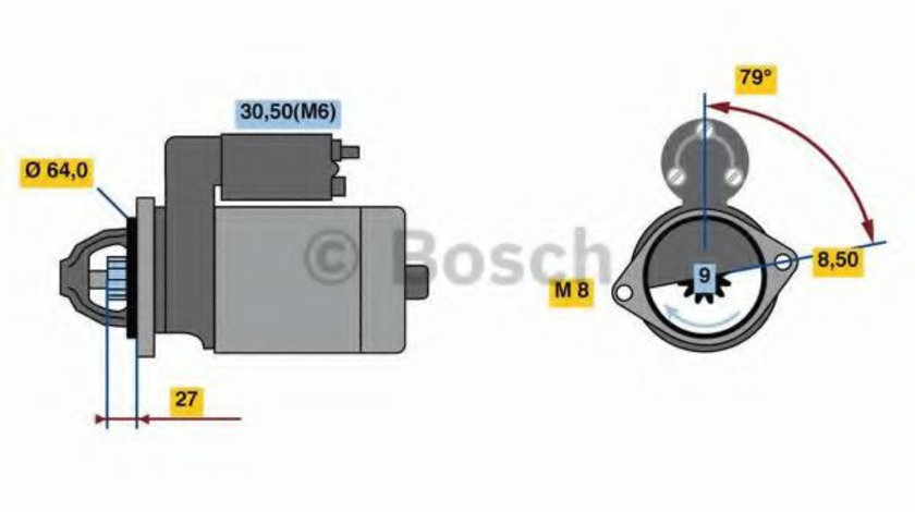 Starter OPEL ASTRA J Sports Tourer (2010 - 2016) BOSCH 0 986 022 730 piesa NOUA