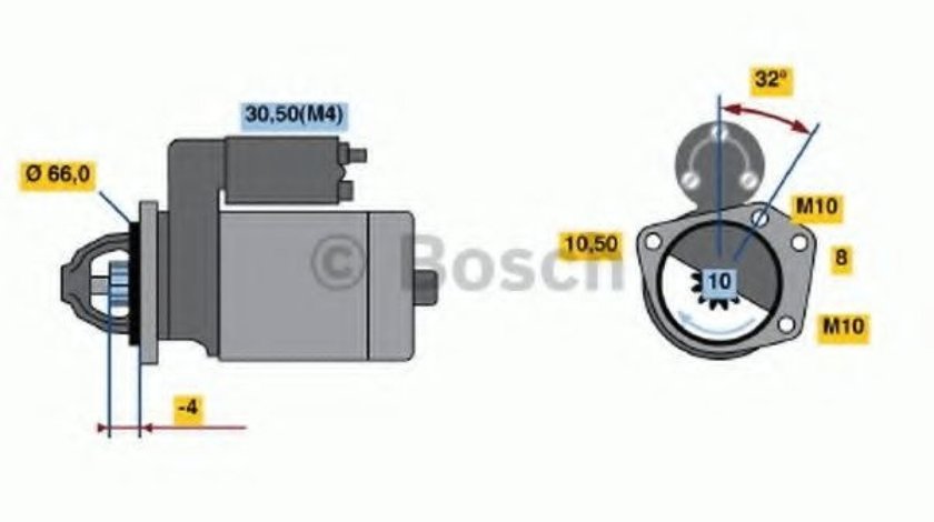 Starter OPEL MOVANO platou / sasiu (U9, E9) (1998 - 2010) BOSCH 0 986 020 141 piesa NOUA