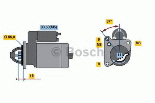 Starter PEUGEOT EXPERT Tepee (VF3V) (2007 - 2016) BOSCH 0 986 021 651 piesa NOUA