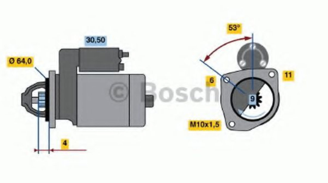 Starter RENAULT CLIO I (B/C57, 5/357) (1990 - 1998) BOSCH 0 986 017 840 piesa NOUA