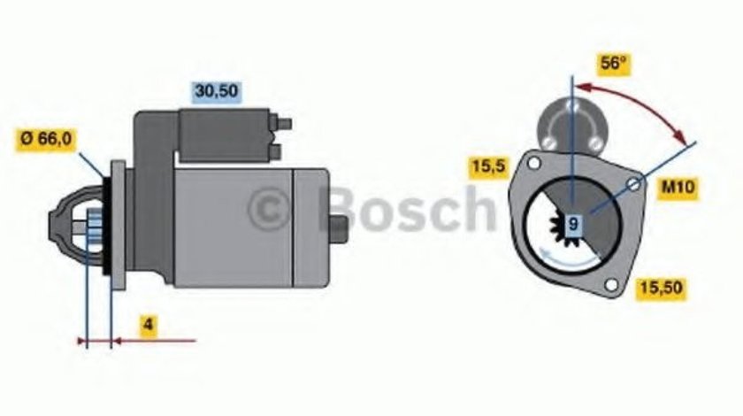 Starter RENAULT LAGUNA I (B56, 556) (1993 - 2001) BOSCH 0 986 018 860 piesa NOUA