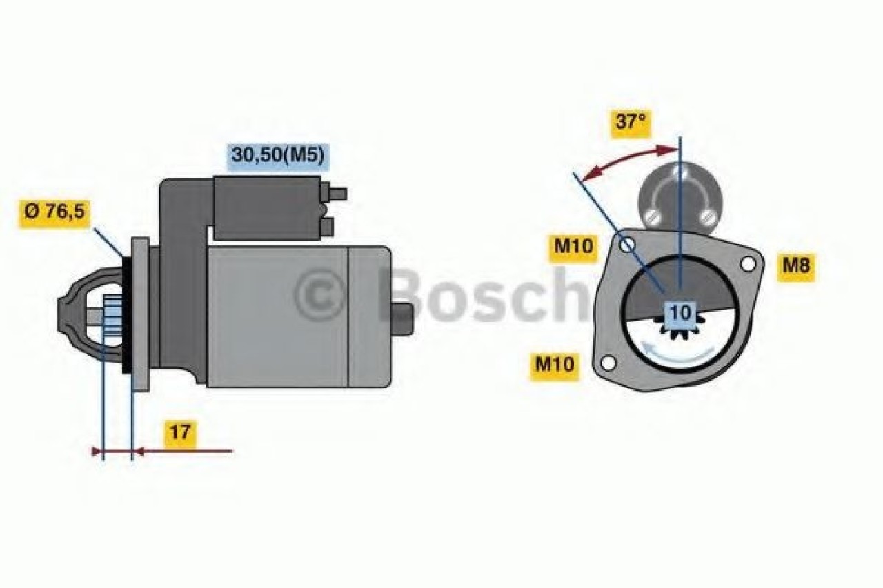 Starter RENAULT LATITUDE (L70) (2010 - 2016) BOSCH 0 986 023 530 piesa NOUA