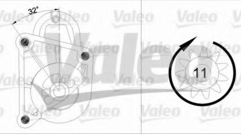 Starter RENAULT MEGANE I (BA0/1) (1995 - 2004) VALEO 455936 piesa NOUA