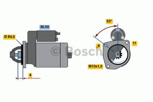 Starter RENAULT MODUS / GRAND MODUS (F/JP0) (2004 - 2016) BOSCH 0 986 017 840 piesa NOUA
