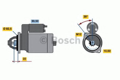 Starter SAAB 9-3 (YS3D) (1998 - 2003) BOSCH 0 986 016 280 piesa NOUA