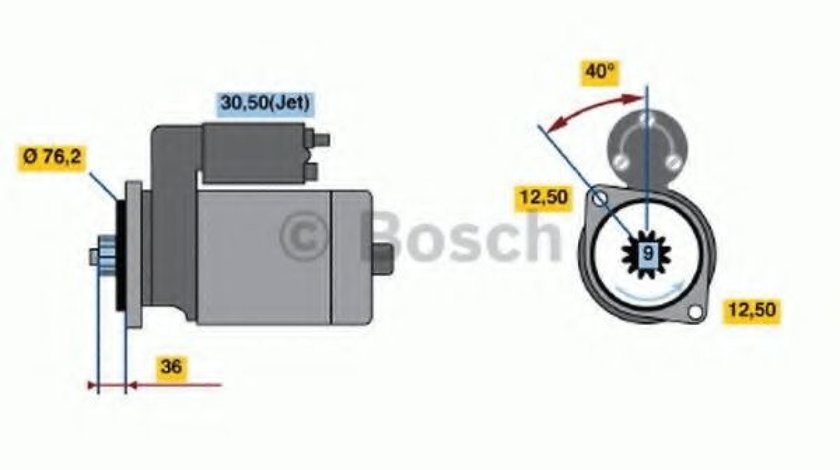 Starter SEAT CORDOBA (6K1, 6K2) (1993 - 1999) BOSCH 0 986 017 830 piesa NOUA