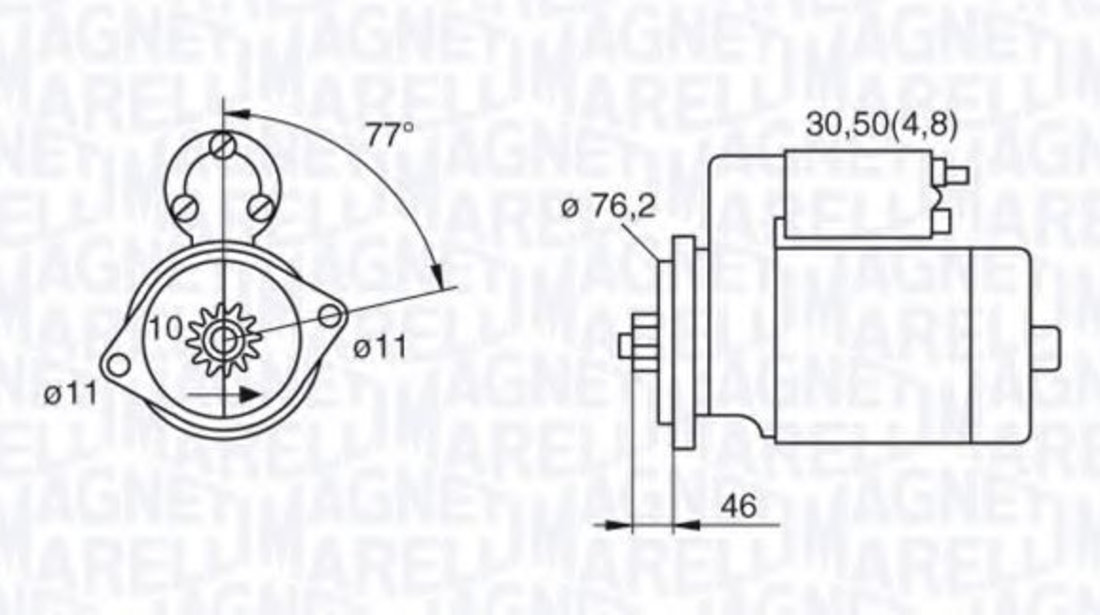 Starter SKODA OCTAVIA II (1Z3) (2004 - 2013) MAGNETI MARELLI 063521230160 piesa NOUA