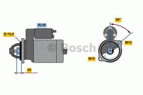Starter SUZUKI IGNIS I (FH) (2000 - 2005) BOSCH 0 986 023 230 piesa NOUA