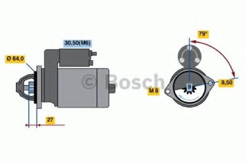 Starter SUZUKI IGNIS II (2003 - 2016) BOSCH 0 986 021 240 piesa NOUA