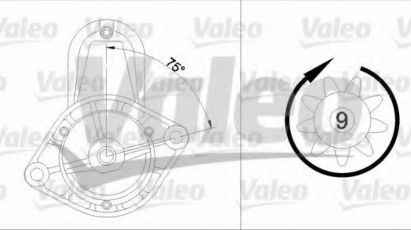 Starter SUZUKI VITARA Cabrio (ET, TA) (1988 - 2002) VALEO 436053 piesa NOUA