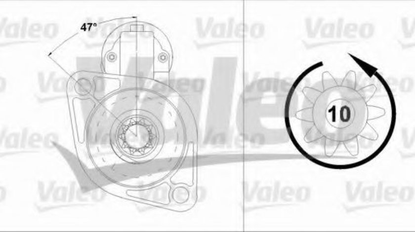 Starter VW BEETLE Cabriolet (5C7) (2011 - 2016) VALEO 458216 piesa NOUA