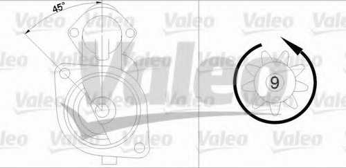Starter VW CADDY II Pick-up (9U7) (1996 - 2000) VALEO 455977 piesa NOUA
