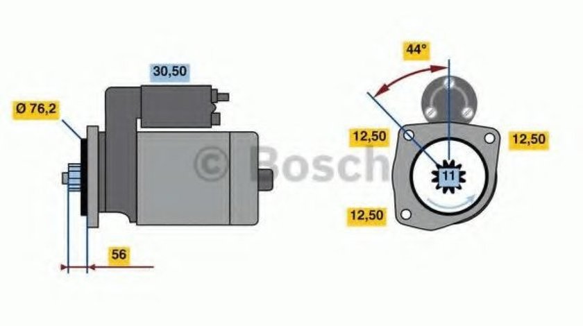 Starter VW CADDY IV Caroserie (SAA, SAH) (2015 - 2016) BOSCH 0 986 024 100 produs NOU