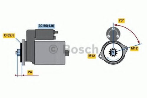 Starter VW CRAFTER 30-50 platou / sasiu (2F) (2006 - 2016) BOSCH 0 986 021 630 piesa NOUA