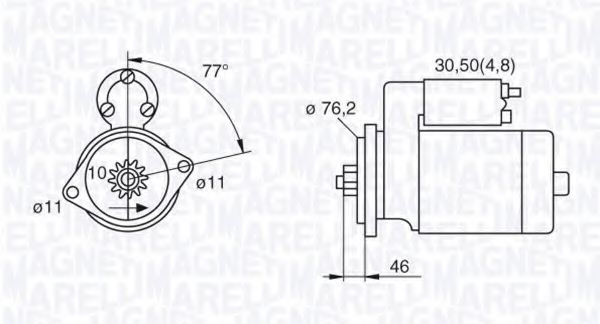 Starter VW EOS (1F7, 1F8) (2006 - 2016) MAGNETI MARELLI 063521230160 piesa NOUA