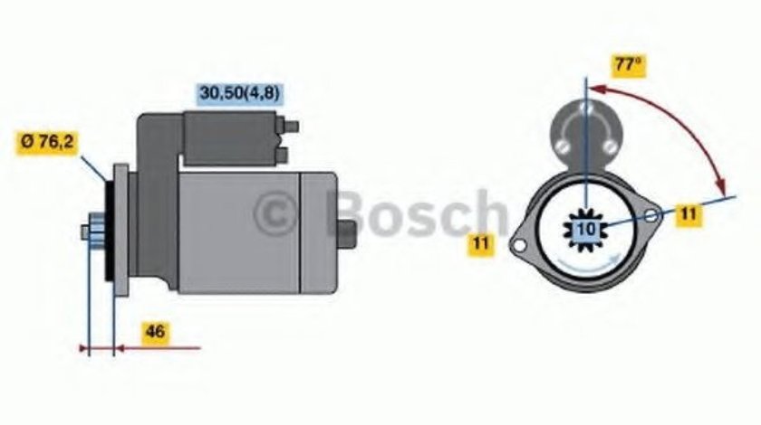 Starter VW GOLF IV (1J1) (1997 - 2005) BOSCH 0 986 020 280 produs NOU