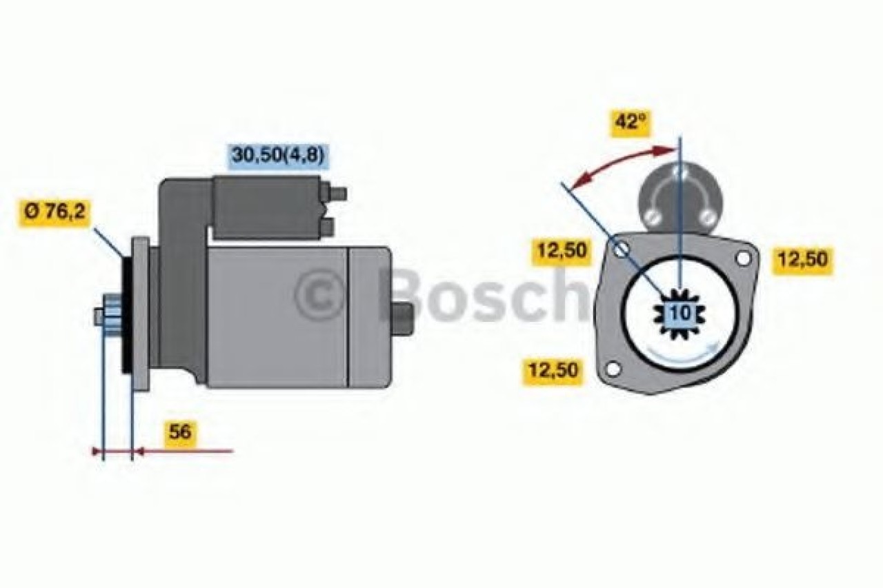 Starter VW GOLF V Variant (1K5) (2007 - 2009) BOSCH 0 986 020 240 piesa NOUA