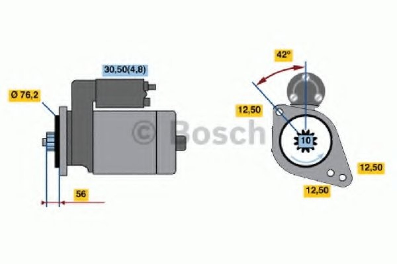 Starter VW JETTA III (1K2) (2005 - 2010) BOSCH 0 986 020 250 piesa NOUA