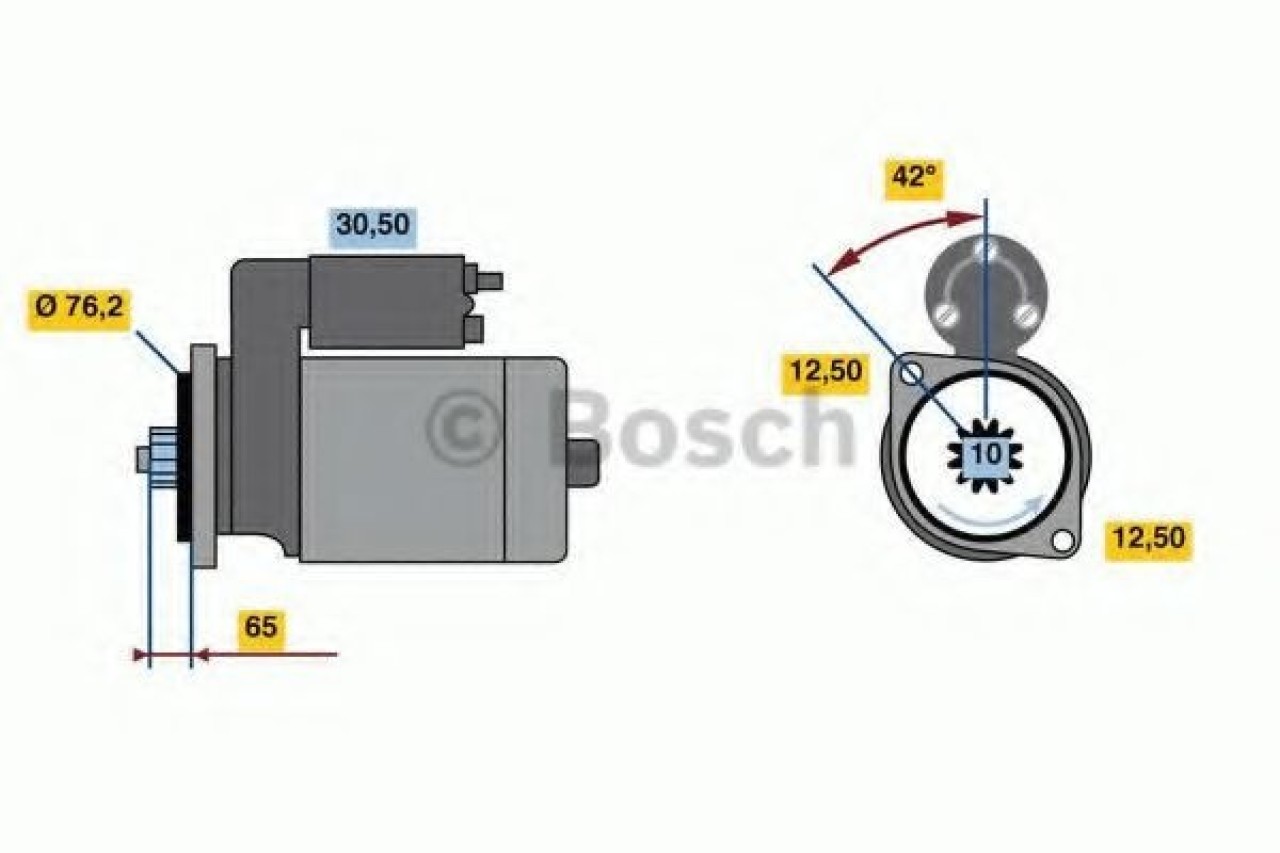 Starter VW JETTA III (1K2) (2005 - 2010) BOSCH 0 986 020 260 piesa NOUA