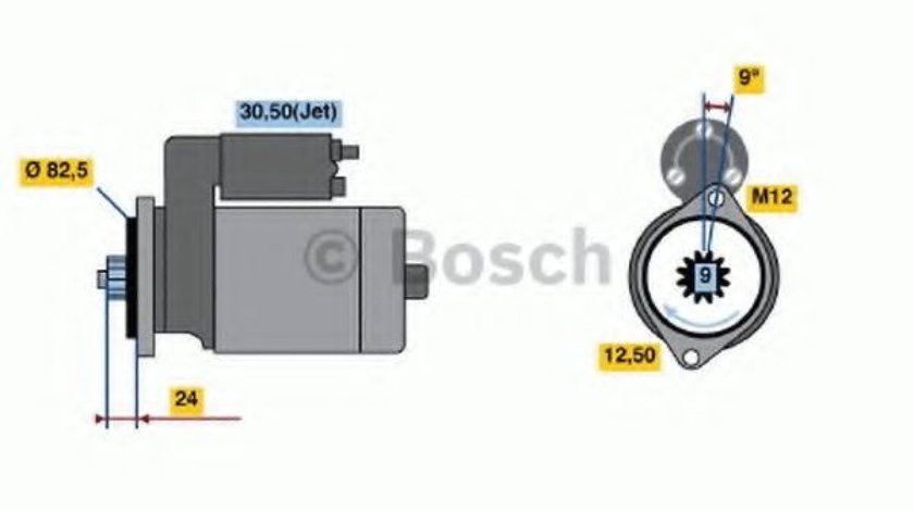 Starter VW LT II platou / sasiu (2DC, 2DF, 2DG, 2DL, 2DM) (1996 - 2006) BOSCH 0 986 018 940 piesa NOUA